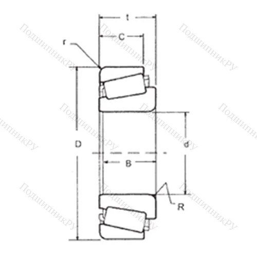 Подшипник роликовый радиально-упорный 02471/02420 от производителя  FBJ