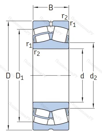 Сферический роликовый подшипник 53616 Н (22316 W 33) в Владивостоке