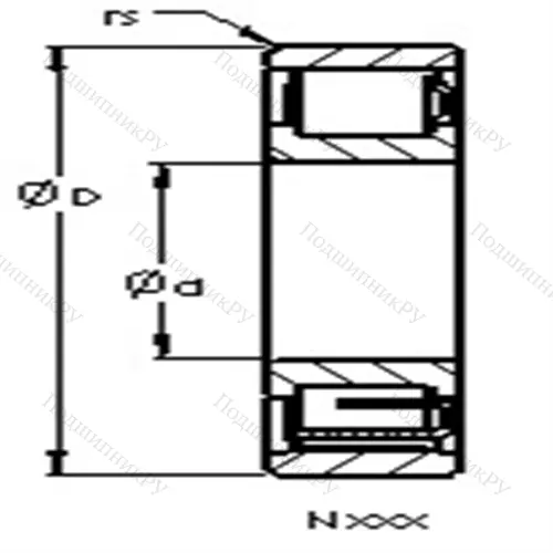 Подшипники роликовые радиальные с цилиндрическими роликами N 2314 M от производителя  AST