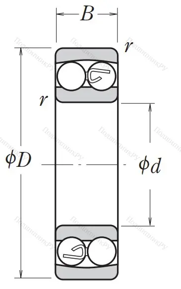 Двухрядный шариковый подшипник