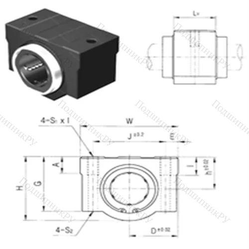 Подшипник шариковый линейный SCE 20VUU