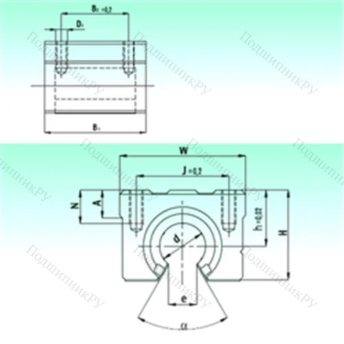 Подшипник шариковый линейный SBR 50-UU AS от производителя  NBS
