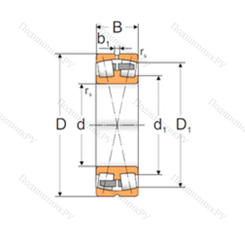 Подшипник роликовый радиальный самоцентрирующийся 22213 ACMBW 33