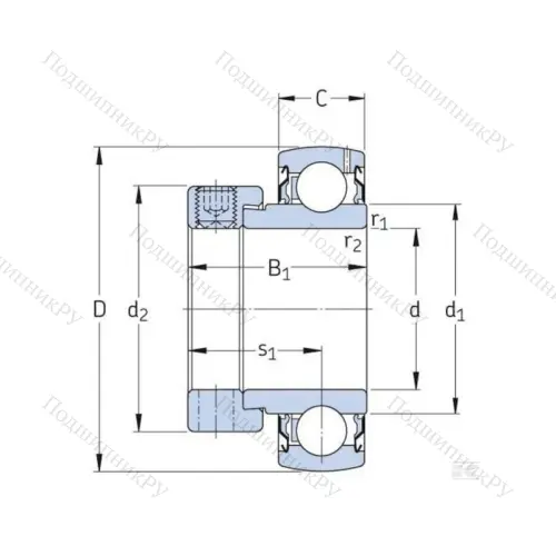 Корпусный подшипник YET 205-100 в Владивостоке