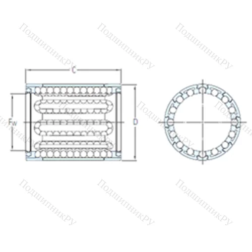 Подшипник шариковый линейный LBBR 5/HV 6