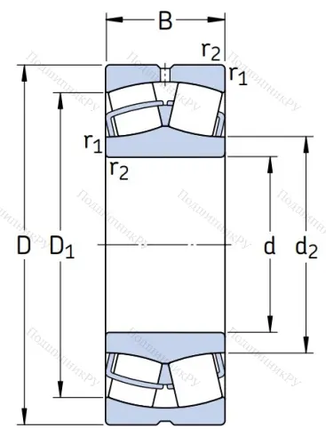 Сферический роликовый подшипник 53612 Н (22312 W 33) в Владивостоке