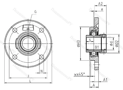 Подшипниковый узел  RME 65-214 XL в Владивостоке
