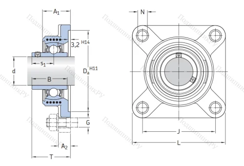 Подшипниковый узел FYK 40 TF в Владивостоке