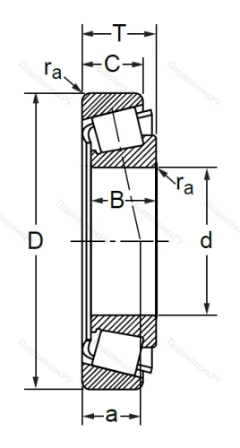 Конический роликовый подшипник 7310 (30310) в Владивостоке