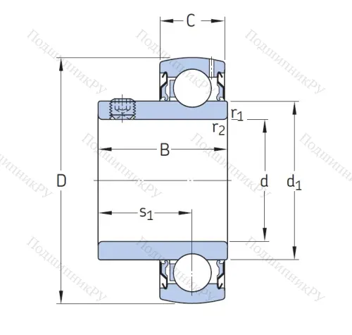Корпусный подшипник YAT 206 в Владивостоке