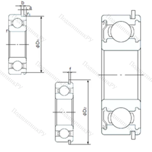 Подшипник шариковый радиальный 63/22ZENR от производителя  NACHI