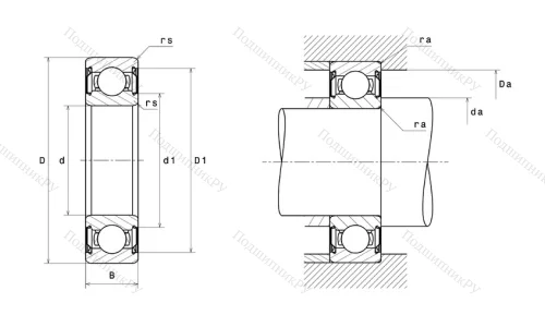 Высокотемпературный  подшипник 6008 FT 150ZZ от производителя  SNR