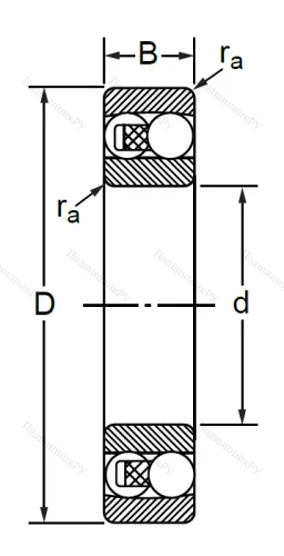Двухрядный шариковый подшипник 1503 2RS (2203 2RSTN) в Владивостоке