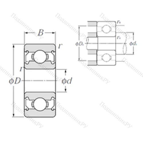 Подшипник шариковый радиальный 604ZZ от производителя  NTN
