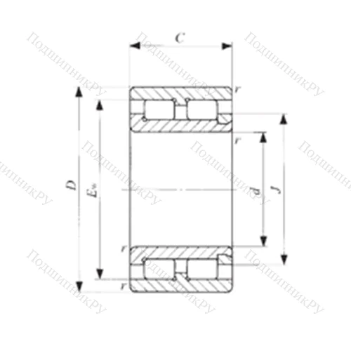 Подшипник роликовый радиальный NAG 4900