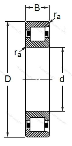 Цилиндрический роликовый подшипник 12208 (NF 208) в Владивостоке