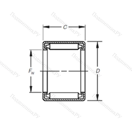 Подшипник игольчатый радиальный BH-3316