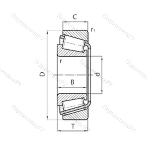 Подшипник роликовый радиально-упорный 6386/20