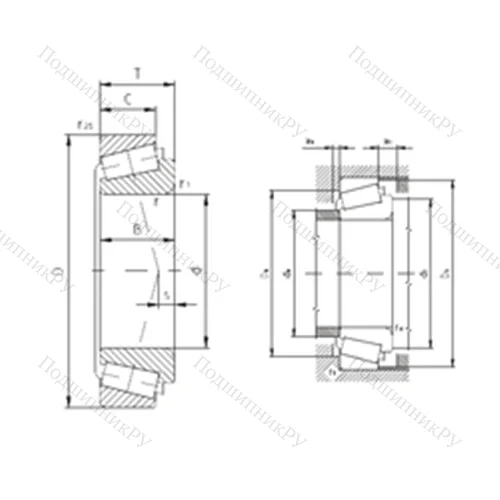 Подшипник роликовый радиально-упорный M 802048/M 802011