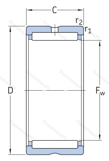 Игольчатый подшипник RNA 4906