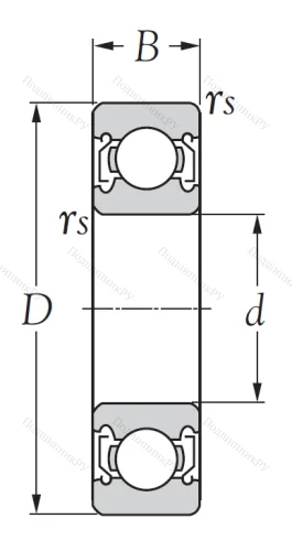 Однорядный шариковый подшипник 6908 ZZ от производителя  KSM