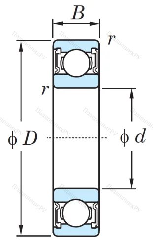 Однорядный шариковый подшипник 6313 2RS CM от производителя  KOYO
