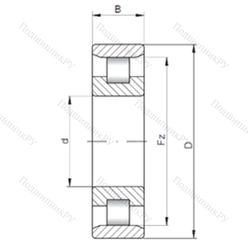 Подшипник роликовый радиальный N 39/1180 от производителя  CX