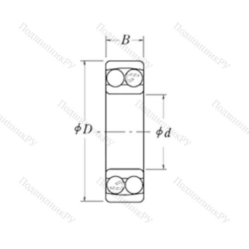 Подшипник шариковый радиальный самоцентрирующийся NMJ 3.1/4