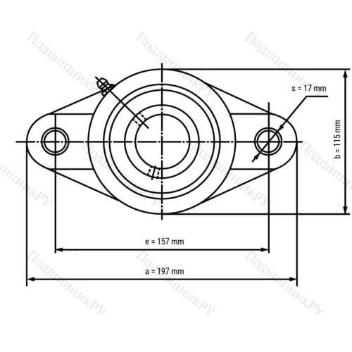 Подшипниковый узел SS-UCFLPL 210-B - Вал: 50 мм от производителя  LPZ