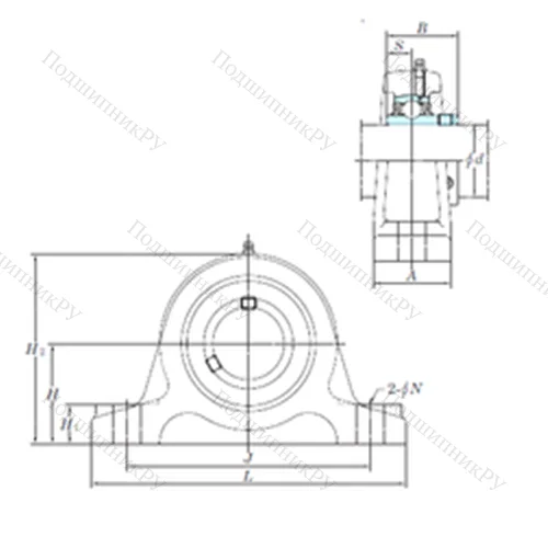 Подшипниковый узел шариковый радиальный UCIP 315-47 от производителя  KOYO