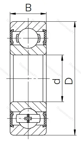 Шариковый однорядный подшипник 180304 (6304 2RS) в Владивостоке