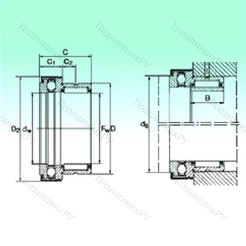 Подшипник комбинированный NKX 10 Z TN от производителя  NBS