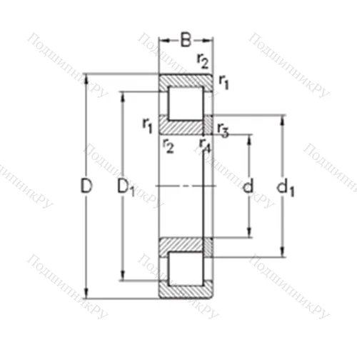 Подшипник роликовый радиальный NUP 226-E-M 6