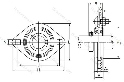 Подшипниковый корпус  PFL 207 в Владивостоке