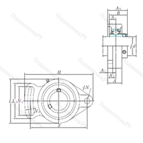 Подшипниковый узел шариковый радиальный UCFA 208-24 от производителя  KOYO