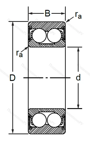 Радиально-упорный шариковый подшипник 3056209 2RS (3209 A 2RSTN) в Владивостоке
