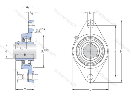 Подшипниковый узел FYTB 25 TF в Владивостоке