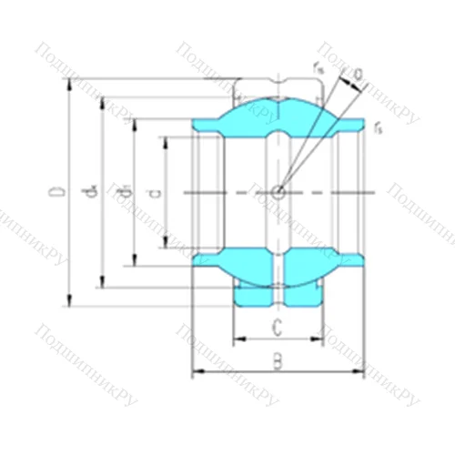 Подшипник скольжения сферический GEWZ 127ES-2RS от производителя  LS