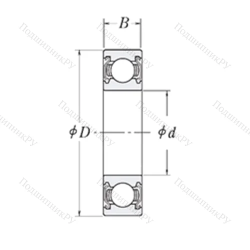Подшипник шариковый радиальный KLNJ 3/4-2Z