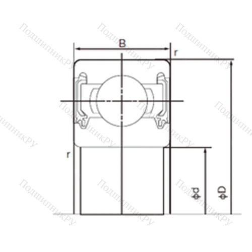 Подшипник шариковый радиальный 6212-2NKE