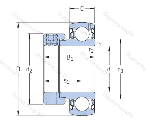 Корпусный подшипник YET 208 в Владивостоке
