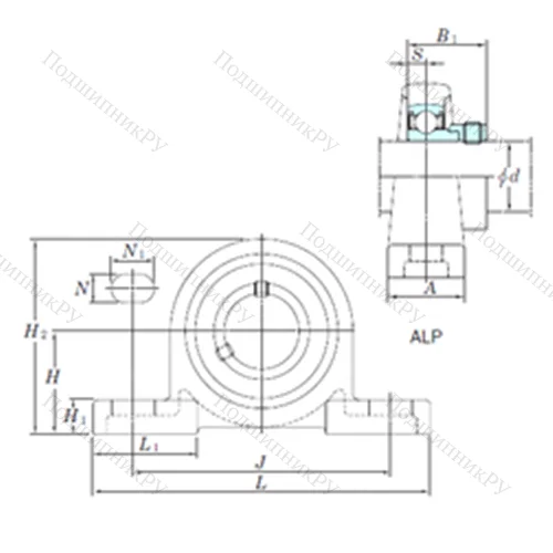 Подшипниковый узел шариковый радиальный