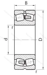 Модификация подшипника 2538/1060К1Х размер 1060x1580x480 от производителя  ЕПК