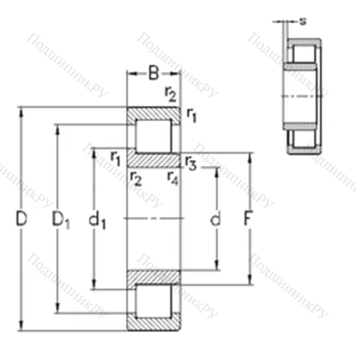 Подшипник роликовый радиальный NJ 2238-E-MA 6