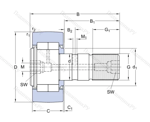 Подшипник NUKR 35 A от производителя  SKF