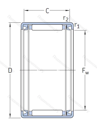 Игольчатый подшипник HK 0812 2RS от производителя  SKF