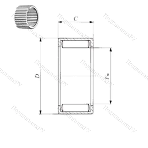 Подшипник игольчатый радиальный YT 223020