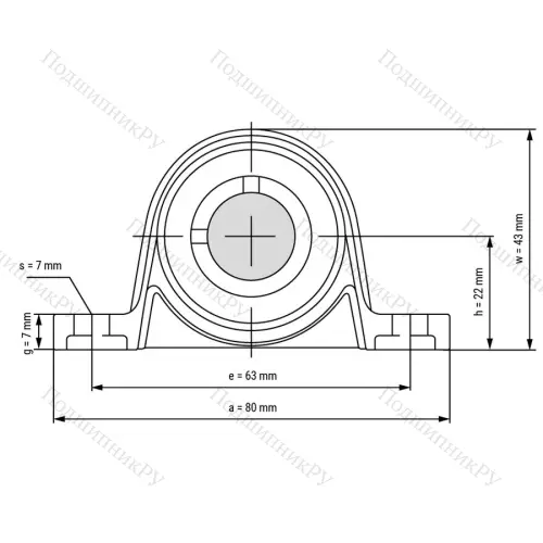 Подшипниковый узел SS-KP 002-ST - Вал: 15 мм от производителя  LPZ