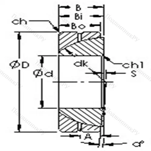 Подшипник скольжения сферический GAC 30S от производителя  AST