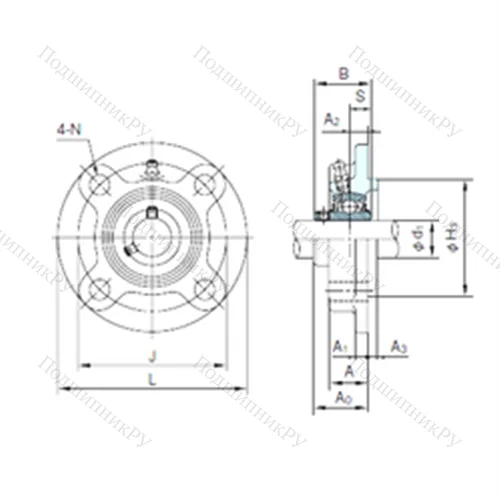 Подшипниковый узел шариковый радиальный UCFCX 06 от производителя  NACHI